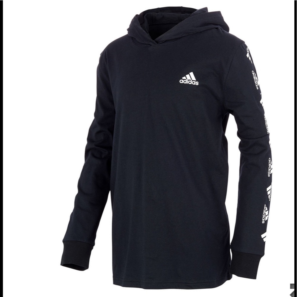Adidas  Big Boys Cuffed Sleeve Hoodie